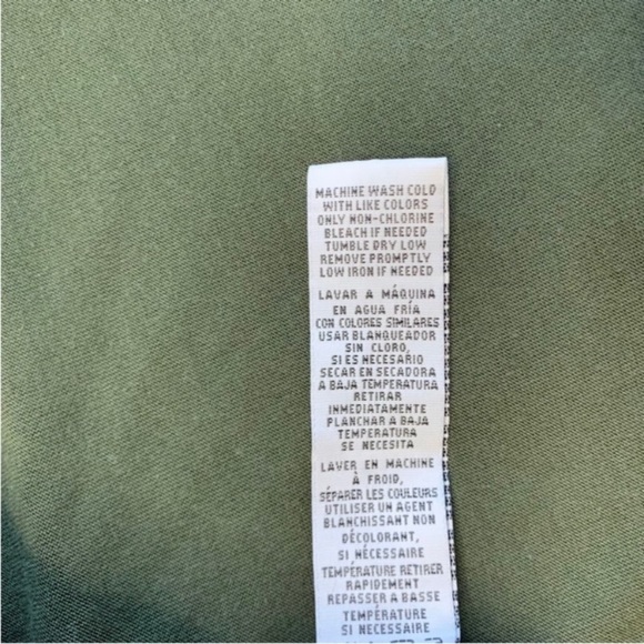 Thread + Supply Fleece Quarter Snap Mock Neck Pullover Olive Green Extra Small - Picture 8 of 11